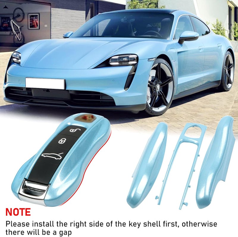 Jaronx Crystal Blue Key Fob Cover for Porsche - Image 5