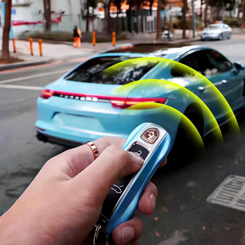 Jaronx Crystal Blue Key Fob Cover for Porsche - Image 4