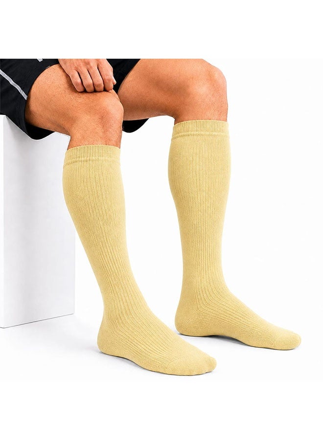 Knee High School Uniform Socks – Comfortable Stretch Uniform Socks for Boys and Girls, Breathable Long Socks for School, Sports and Daily Wear - Yellow - Image 5