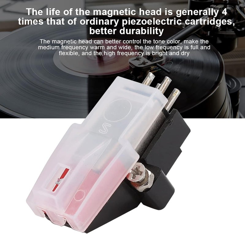 Record Player and Cartridge for Turntable Record Player Outdoor Red Needle for Q1, Player for Gramophone, Turntable Cartridge and - Image 3