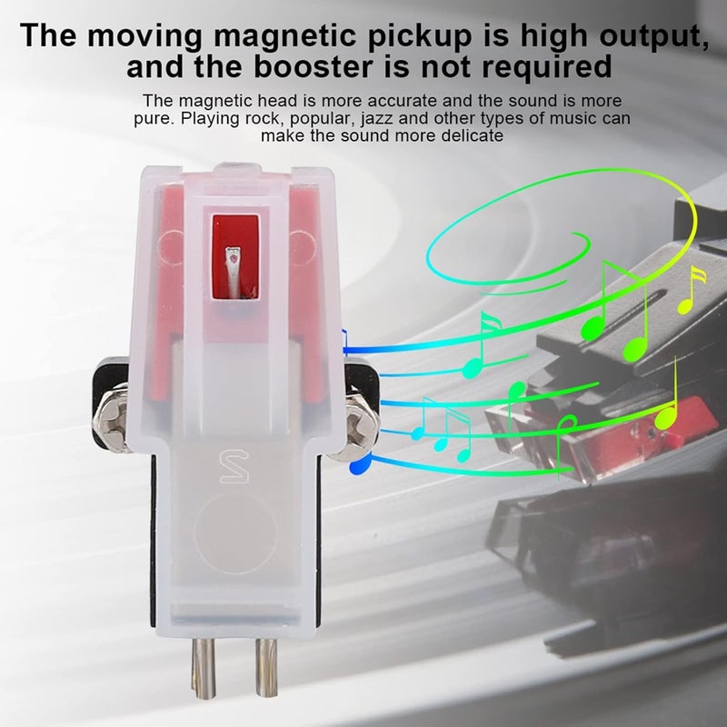 Record Player and Cartridge for Turntable Record Player Outdoor Red Needle for Q1, Player for Gramophone, Turntable Cartridge and - Image 2