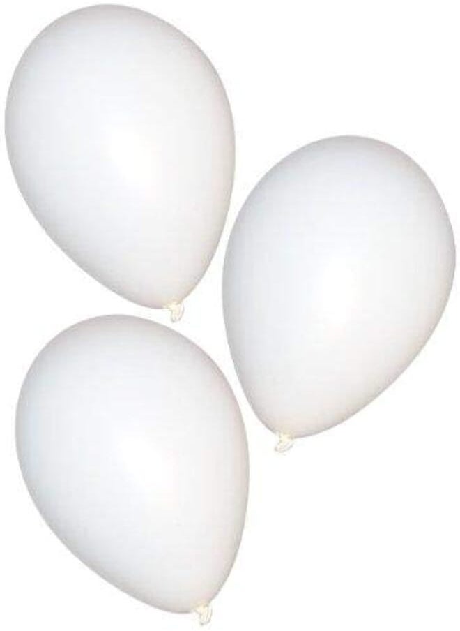 PARTY FUN - White Balloons Round - Standard (12"x 40-Pcs) - Image 1