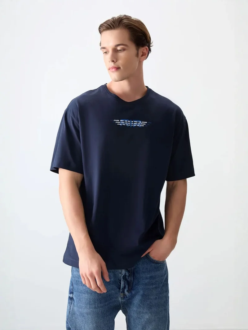 TOMMYLIFE TOMMY Oversized Logo Cotton Crew Neck T-Shirt