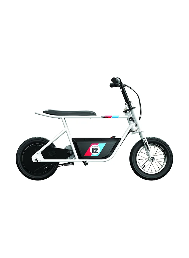 ريزر Razor Rambler 12 – 24V Electric Minibike with Retro Style, Up to 14 mph, Wide 12" Air-Filled Tires, High-Torque 250-watt Motor, Up to 40 Minutes Ride Time, for ages 13 and up