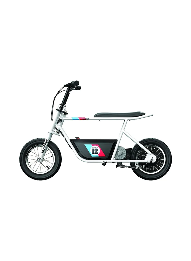 ريزر Razor Rambler 12 – 24V Electric Minibike with Retro Style, Up to 14 mph, Wide 12" Air-Filled Tires, High-Torque 250-watt Motor, Up to 40 Minutes Ride Time, for ages 13 and up