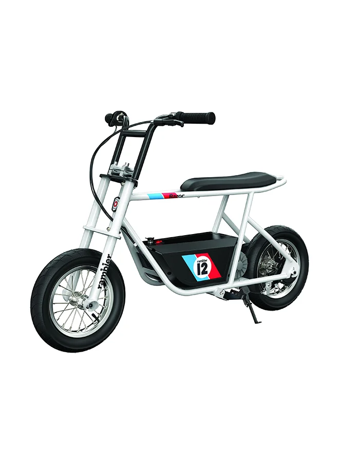 Razor Razor Rambler 12 – 24V Electric Minibike with Retro Style, Up to 14 mph, Wide 12" Air-Filled Tires, High-Torque 250-watt Motor, Up to 40 Minutes Ride Time, for ages 13 and up