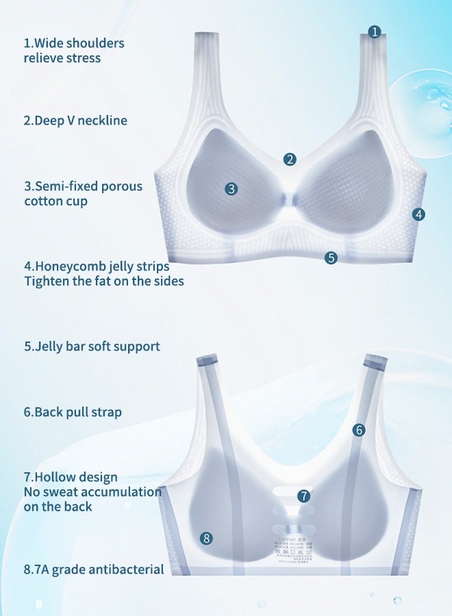 High Elasticity Lingerie for Women, Ultra-Thin Bra with Beautiful Back, 7A Antibacterial, Breathable Chest Wrap, Gathered, Anti-Drooping Shapewear  - Image 4