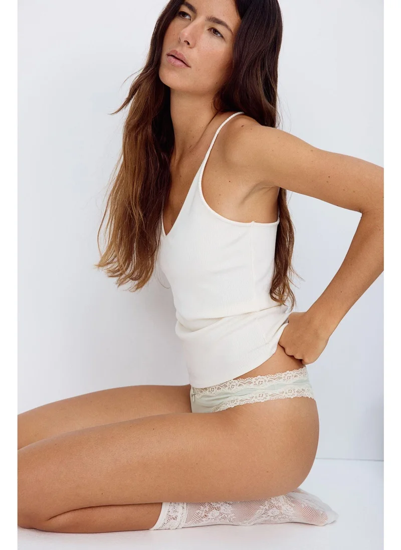 اتش اند ام 3-pack microfibre and lace Brazilian briefs