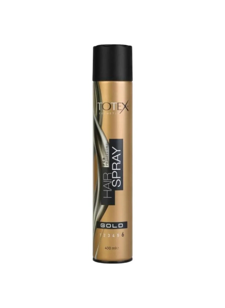 Totex Gold Hairspray No 6 400ml - Image 1
