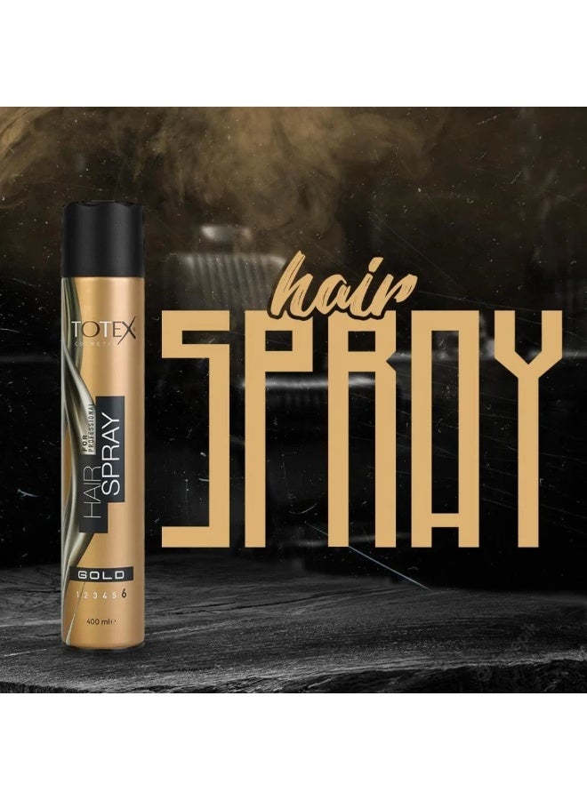 Totex Gold Hairspray No 6 400ml - Image 2