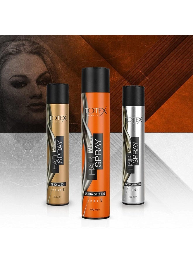 Totex Gold Hairspray No 6 400ml - Image 3