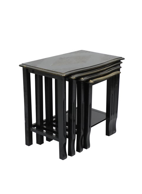 Modern 4-Piece Nesting Table Set – Space-Saving And Elegant Design MH-NT-102-Black