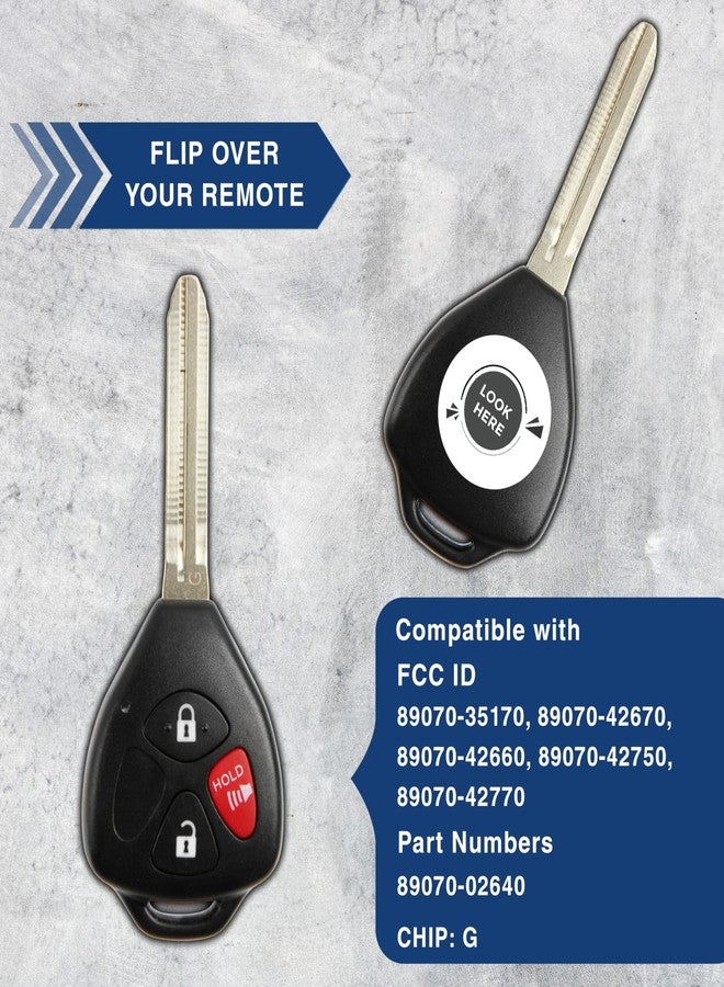 كي ليس اوبشن مفتاح بديل لنظام KeylessOption لسيارات تويوتا 4Runner و Rav4 Sport و Yaris و Highlander موديلات 2010-2018، جهاز تحكم عن بعد بثلاثة أزرار HYQ12BBY، يتطلب فني مفاتيح. - Image 4