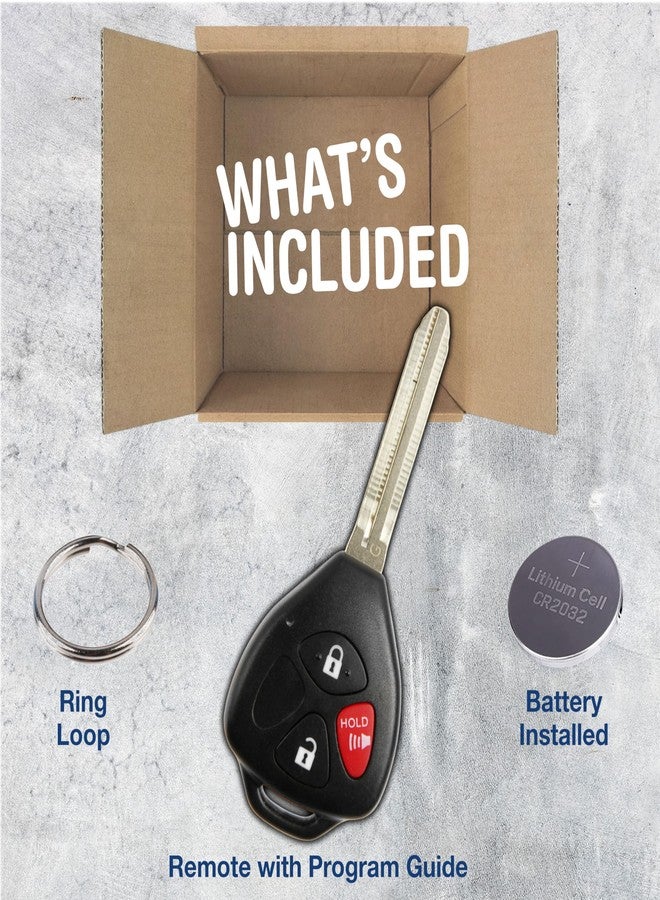 كي ليس اوبشن مفتاح بديل لنظام KeylessOption لسيارات تويوتا 4Runner و Rav4 Sport و Yaris و Highlander موديلات 2010-2018، جهاز تحكم عن بعد بثلاثة أزرار HYQ12BBY، يتطلب فني مفاتيح. - Image 2