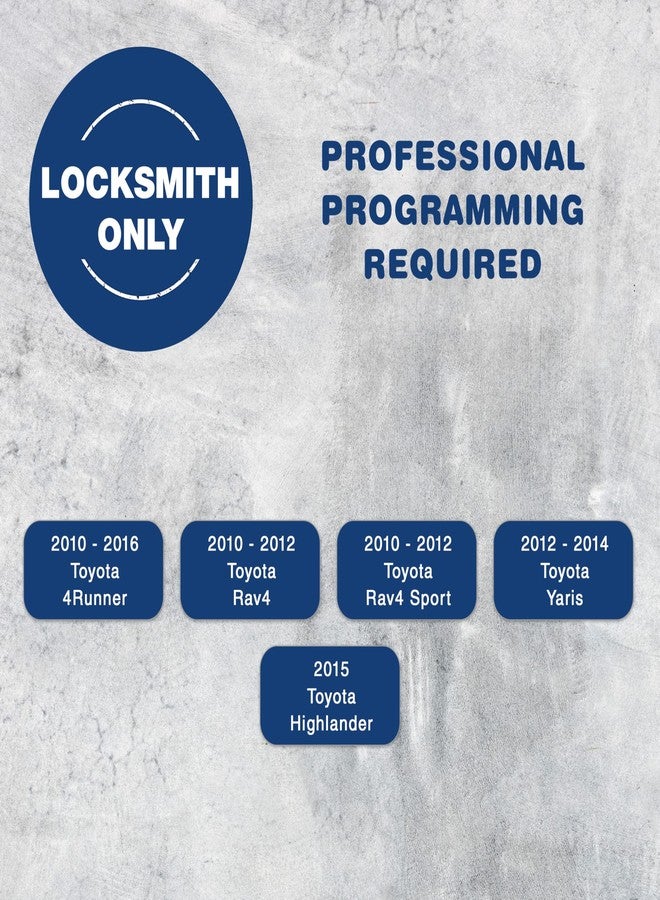 كي ليس اوبشن مفتاح بديل لنظام KeylessOption لسيارات تويوتا 4Runner و Rav4 Sport و Yaris و Highlander موديلات 2010-2018، جهاز تحكم عن بعد بثلاثة أزرار HYQ12BBY، يتطلب فني مفاتيح. - Image 3