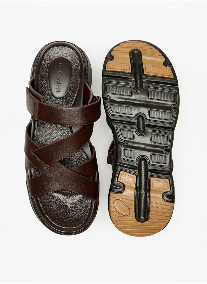 Le Confort Men's Cross Strap Slip-On Sandals  - Image 5