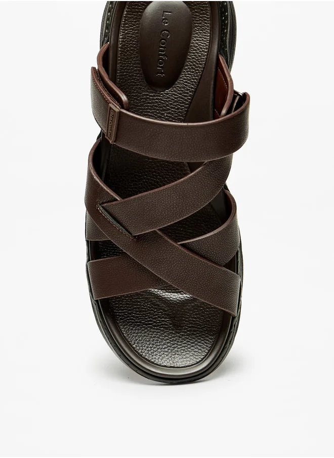 Le Confort Men's Cross Strap Slip-On Sandals