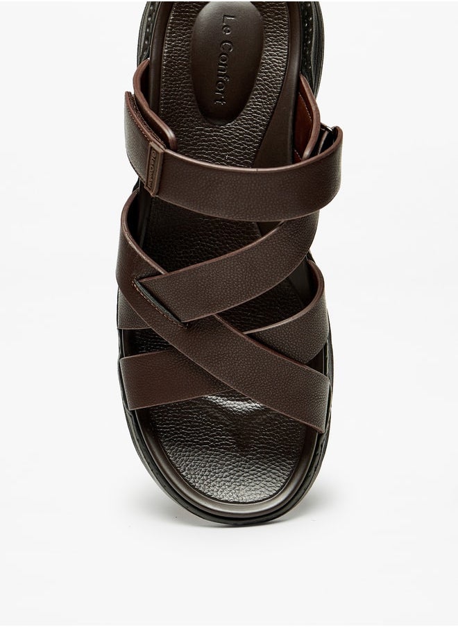 Le Confort Men's Cross Strap Slip-On Sandals  - Image 4