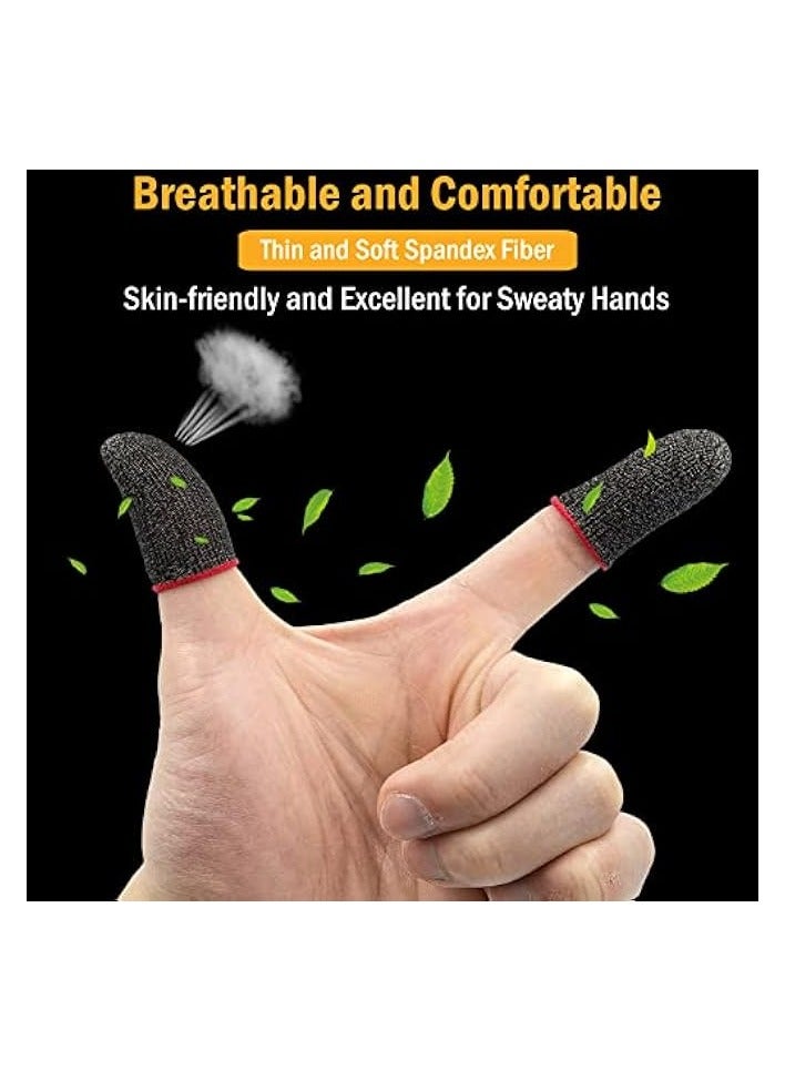 بروماس أكمام أصابع الألعاب من بروماس لأجهزة التحكم في الألعاب المحمولة (12 قطعة في 6 أزواج)، حافظة ألعاب الهاتف المحمول، حافظة الإصبع، أكمام الإبهام (لون أسود) - Image 3