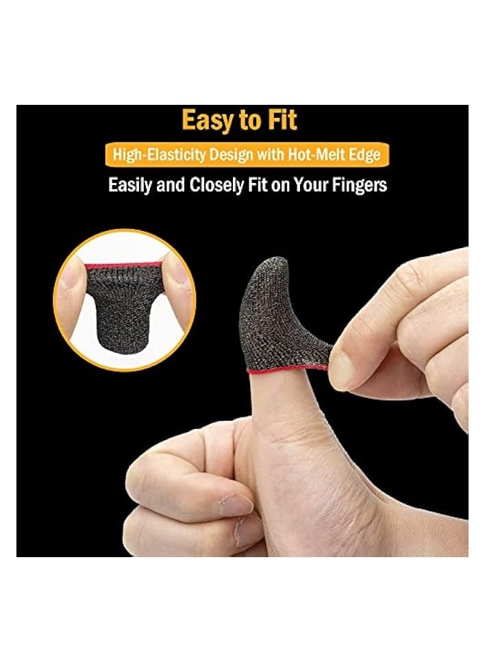 بروماس أكمام أصابع الألعاب من بروماس لأجهزة التحكم في الألعاب المحمولة (12 قطعة في 6 أزواج)، حافظة ألعاب الهاتف المحمول، حافظة الإصبع، أكمام الإبهام (لون أسود) - Image 5