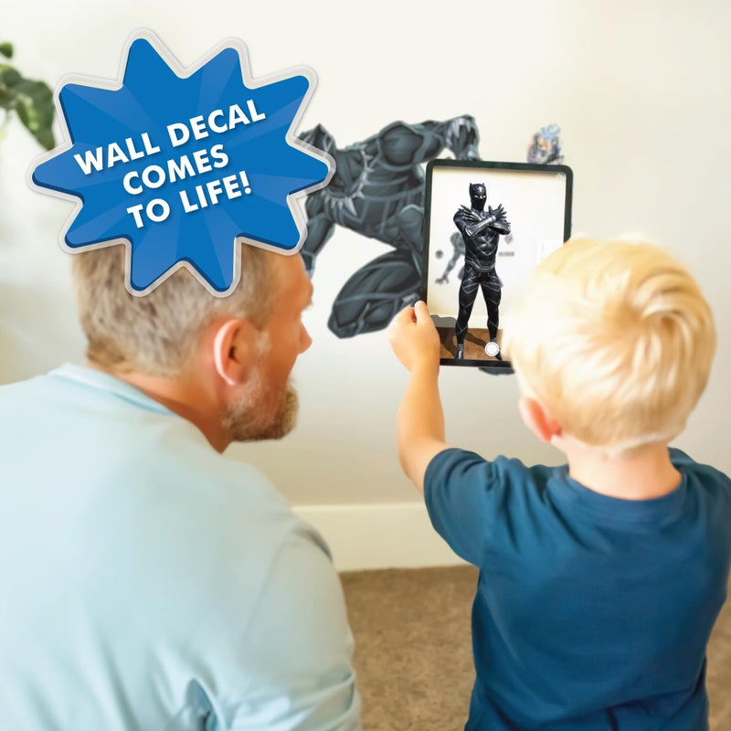 Wall Palz Marvel Captain America Wall Decal - 25"" Augmented Reality Captain America Bedroom Wall Decor Peel and Stick Vinyl Wall Stickers - Image 4