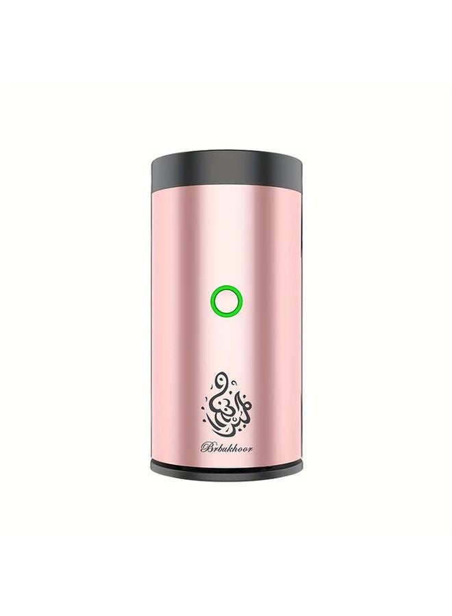 Rose Golden Portable Rechargeable Electric Incense Burner Censer Mubkhar Gift Set - Image 1