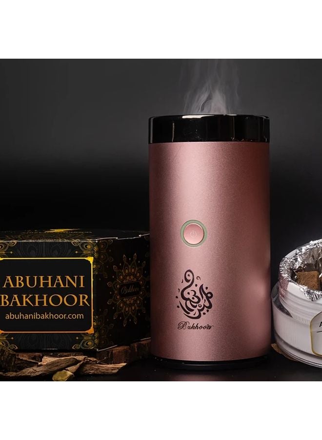 Rose Golden Portable Rechargeable Electric Incense Burner Censer Mubkhar Gift Set - Image 3
