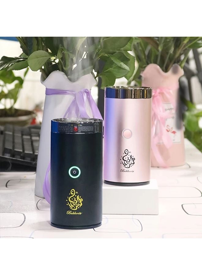 Rose Golden Portable Rechargeable Electric Incense Burner Censer Mubkhar Gift Set - Image 5