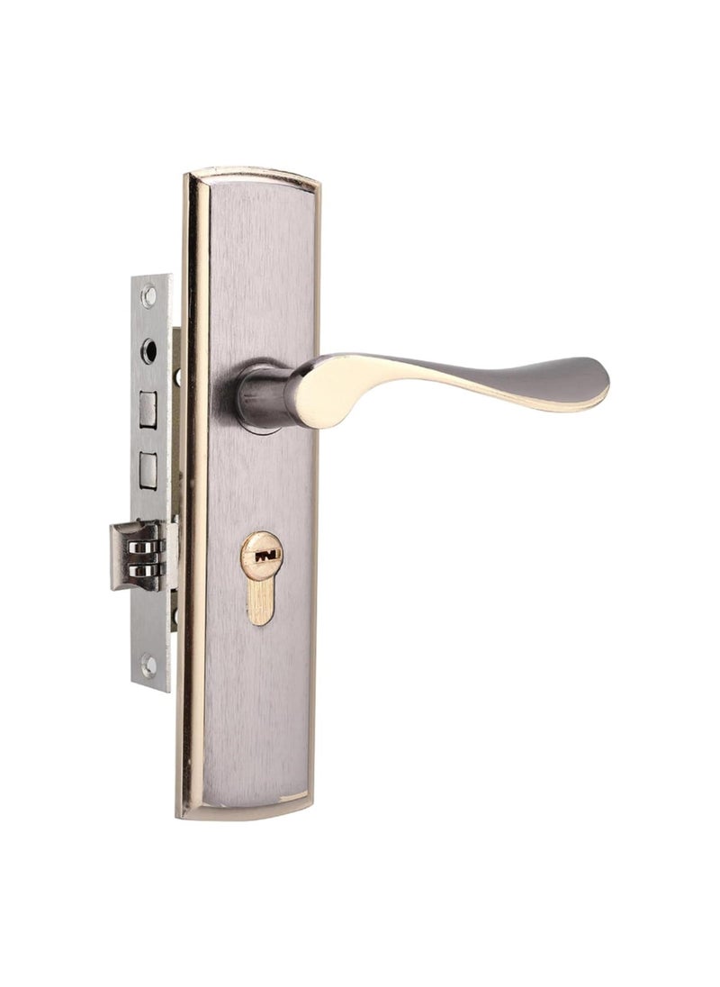 Door Lever Set, Aluminum Handle Design with Lock Core for Home SecurityIndoorBedroomLiving Room