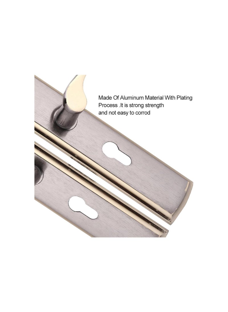 Door Lever Set, Aluminum Handle Design with Lock Core for Home SecurityIndoorBedroomLiving Room