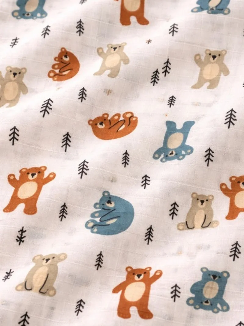 Nautinati Nautinati Baby Boys' Muslin 100% Cotton Pack of 2 All-over Print Woven Swaddles