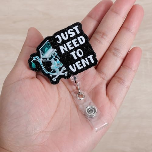 BVIIE Just Need to Vent Funny Inhaler Badge Reel, Retractable ID Card Badge Holders, Medical Badge Clip for ICU Nurse ED ER Respiratory Therapy RT Intensivist Anesthesiologist CRNA Resident Physician - Image 4