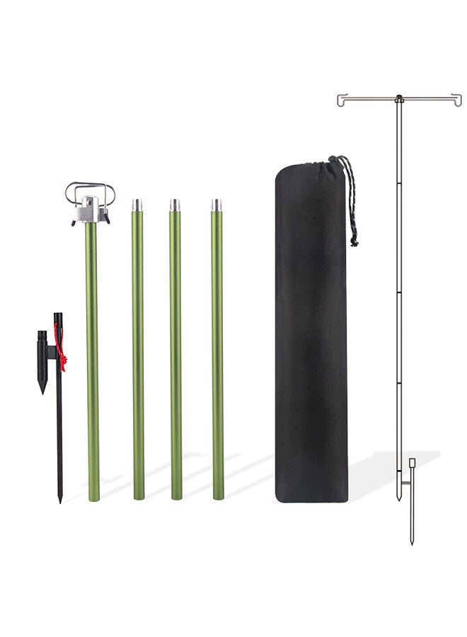 Generic Folding Aluminum Alloy Lamp Pole Adjustable Lantern Holder Rod for Camping Hiking Fishing Backpacking  - Image 1