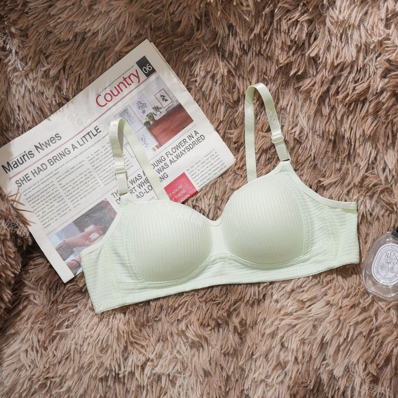 Seamless Cotton Bralette for Young Girls Light gray - Image 4