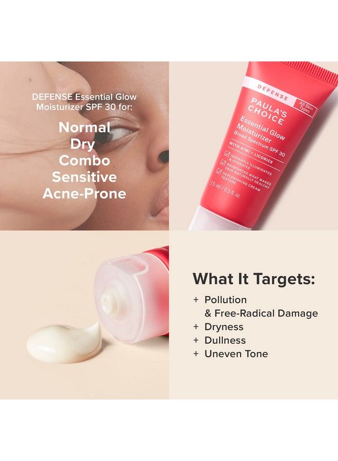 PAULA'S CHOICE Defense Essential Glow Moisturizer With Spf 30 Vitamin C & E Niacinamide Argan Oil & Resveratrol Antipollution 0.5 Oz - Image 5