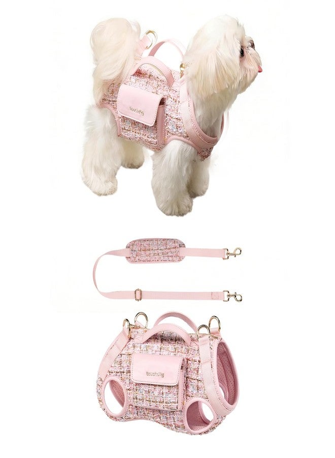 Touchdog Dog Lift Harness Dog Carrier- with Soft Cushion Belt Design for Dogs/Lightweight Breathable Multi Functional, Can be Used as a Handbag (Pink, M) - Image 1