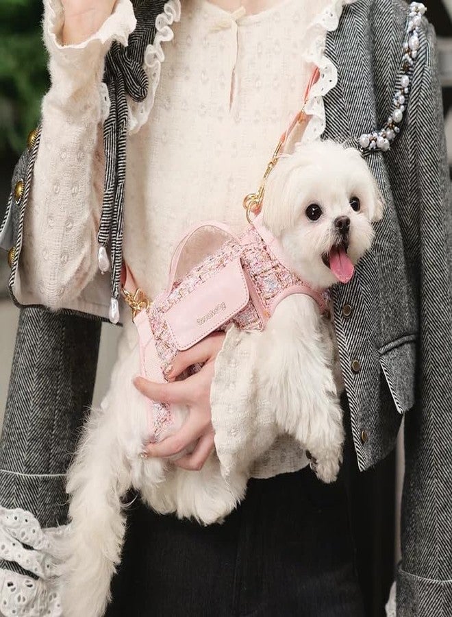 Touchdog Dog Lift Harness Dog Carrier- with Soft Cushion Belt Design for Dogs/Lightweight Breathable Multi Functional, Can be Used as a Handbag (Pink, M) - Image 4