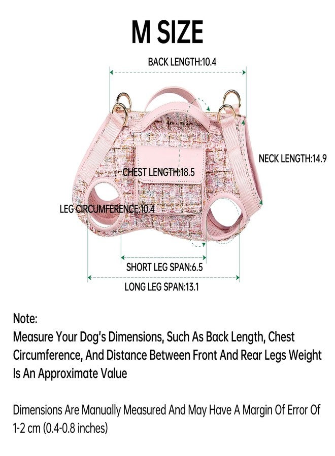 Touchdog Dog Lift Harness Dog Carrier- with Soft Cushion Belt Design for Dogs/Lightweight Breathable Multi Functional, Can be Used as a Handbag (Pink, M) - Image 2