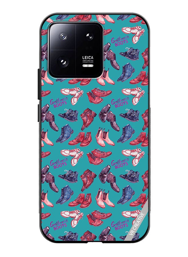 VR CREATIVE Protective Case Cover For Xiaomi 13 Modern Gentlemen`S Boots Collection Design Multicolour - Image 1