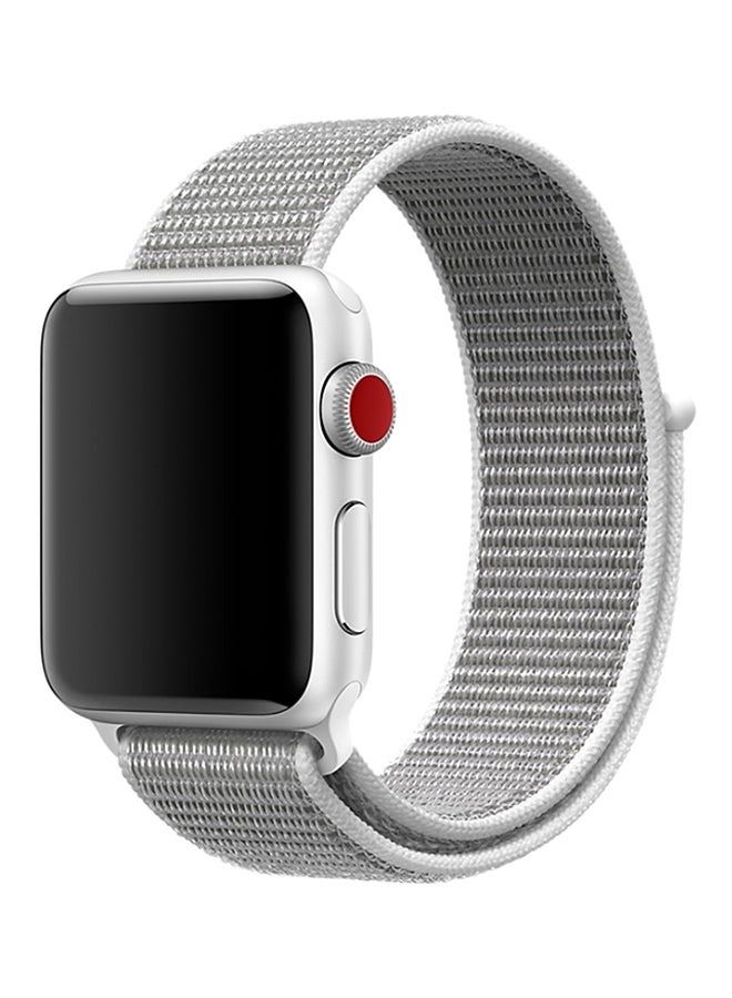 Replacement Band For Apple Watch Series 5/6/7 42/44/45mm Seashell - Image 2