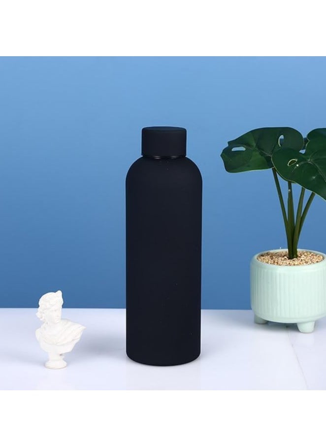 Generic - Thermal Water Bottle 500ml - Thermal Bottle, Stainless Steel, BPA Free, Insulating, Hot and Cold, Leak Proof, Ideal for Car, Office, Workout, Bike, Hiking, Sports, Gift. (black) - Image 1