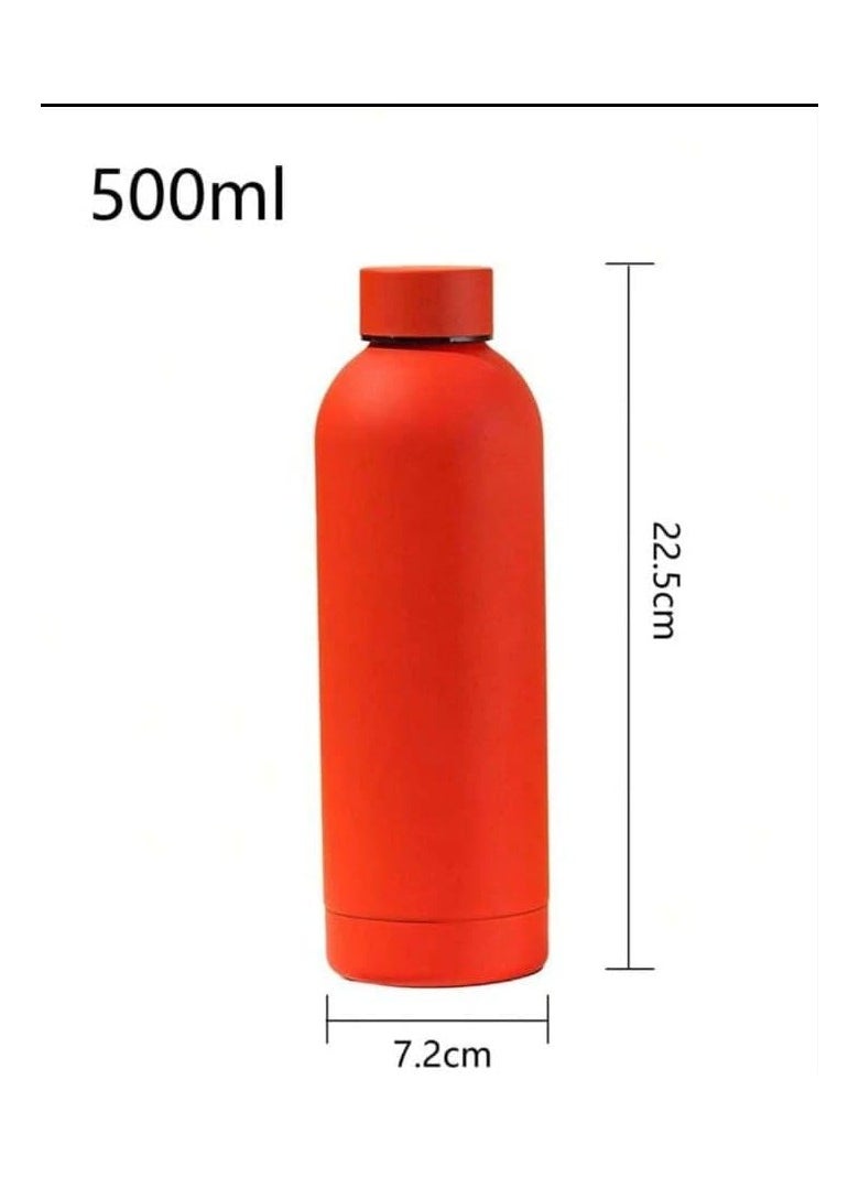 Generic - Thermal Water Bottle 500ml - Thermal Bottle, Stainless Steel, BPA Free, Insulating, Hot and Cold, Leak Proof, Ideal for Car, Office, Workout, Bike, Hiking, Sports, Gift. (black) - Image 1