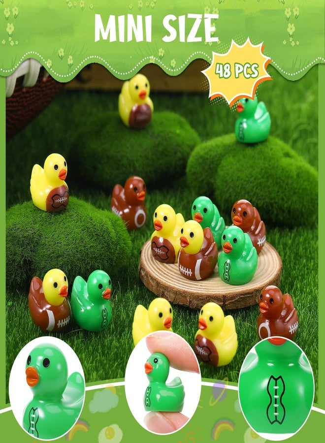 GGSTDDUP 48 Pcs Football Resin Ducks, Mini Footballs Figures Bulk, Sports Themed Patriotic Ducks, Novelty Football Figurine Decorations for Sports Party Favors, Game, Birthday Decor (4 Styles) - Image 3