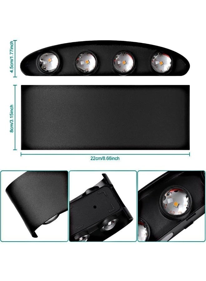 Arabest Wall Lamp, European Style Wall Sconce, Nordic Indoor Outdoor Modern Wall Mount Lights for Living Room Bedroom Hallway Decor Hallway,Garage,Entrance Stair, 8W (Black Warm Light) - Image 5