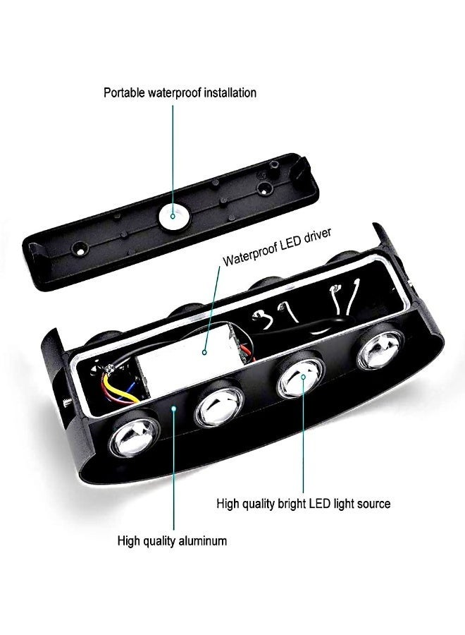 Arabest Wall Lamp, European Style Wall Sconce, Nordic Indoor Outdoor Modern Wall Mount Lights for Living Room Bedroom Hallway Decor Hallway,Garage,Entrance Stair, 8W (Black Warm Light) - Image 4