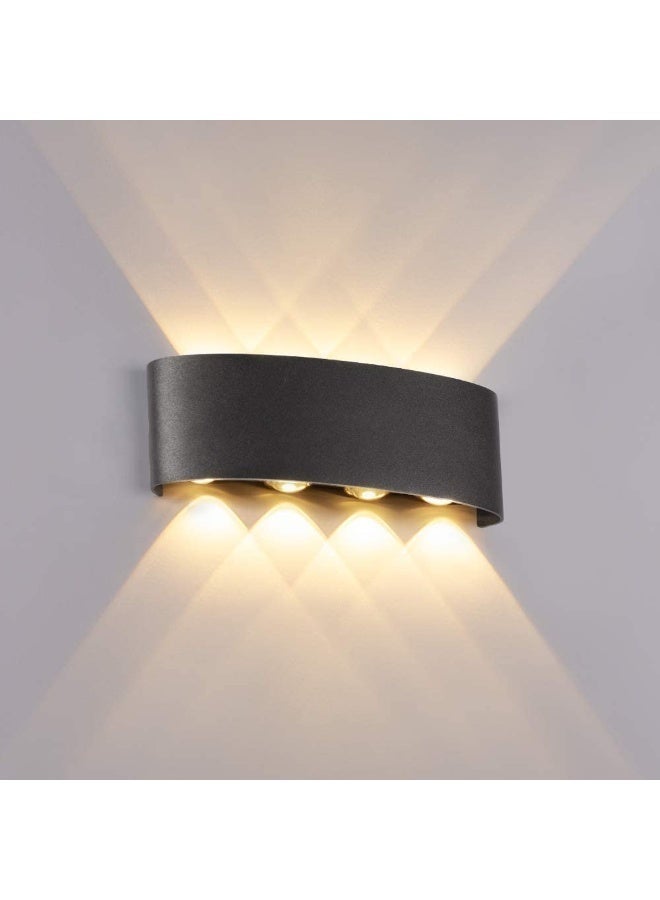 Arabest Wall Lamp, European Style Wall Sconce, Nordic Indoor Outdoor Modern Wall Mount Lights for Living Room Bedroom Hallway Decor Hallway,Garage,Entrance Stair, 8W (Black Warm Light) - Image 1
