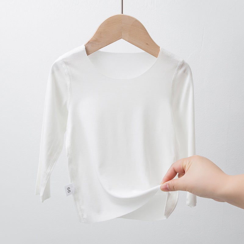 Children'S Base Layer T-Shirt For Toddlers And Older Children, Class A Modal Seamless Thin Long-Sleeve Top For Boys And Girls - Image 1