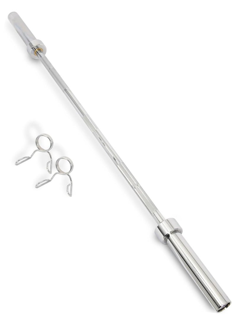 Sky Land Olympic Barbell 5.9 Feet 17kg Weight Lifting Rod | Straight Olympic Rod Heavy Duty For Power Lifting With Spring Lock Collars  - Image 3