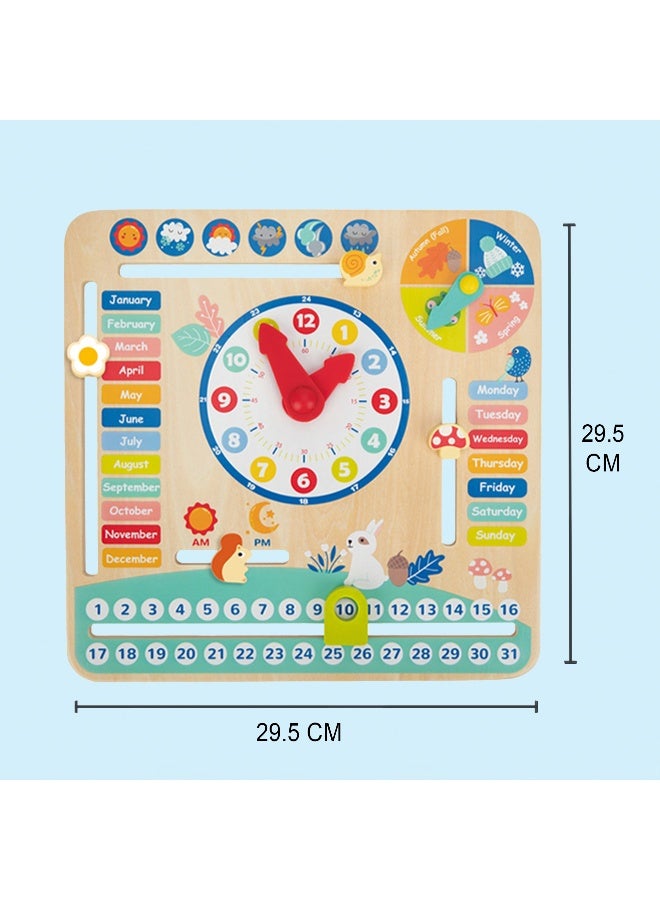 COGNIKIDS My Calendar – Wooden Calendar & Weather Board for Kids | Learn Time, Date, Days & Seasons | Montessori-Inspired Routine Board for Toddlers Ages 3+ - Image 4