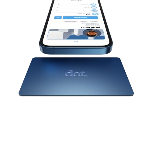 dot. Card Metal - Digital Business Card - Tap Compatible with iPhone & Android (Blue) - Image 1